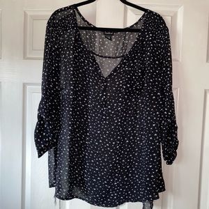 Heart pattern blouse
